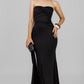 VESTIDO STRAPLESS NEGRO