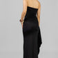 VESTIDO STRAPLESS NEGRO