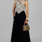 VESTIDO ESCOTE NUDO RAYAS