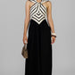 VESTIDO ESCOTE NUDO RAYAS