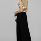 VESTIDO ESCOTE NUDO RAYAS