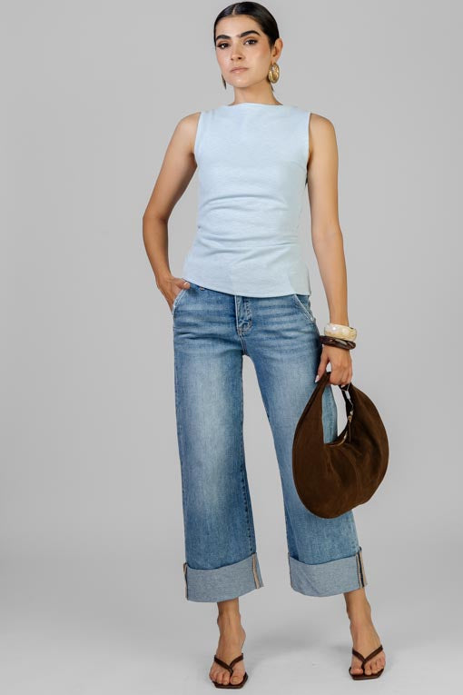 PANTALON DENIM BASTILLA ANCHA