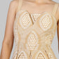 VESTIDO ROMBOS BORDADOS