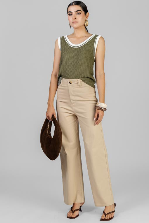 BLUSA TEJIDO BICOLOR