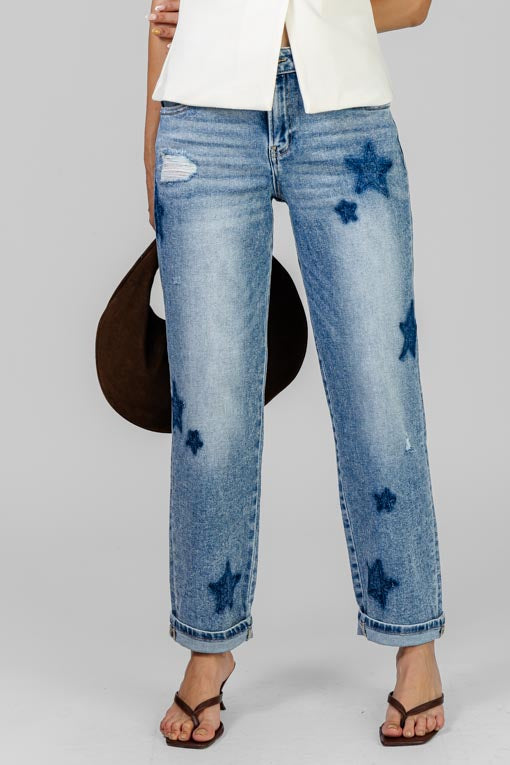 PANTALON DENIM ESTRELLAS
