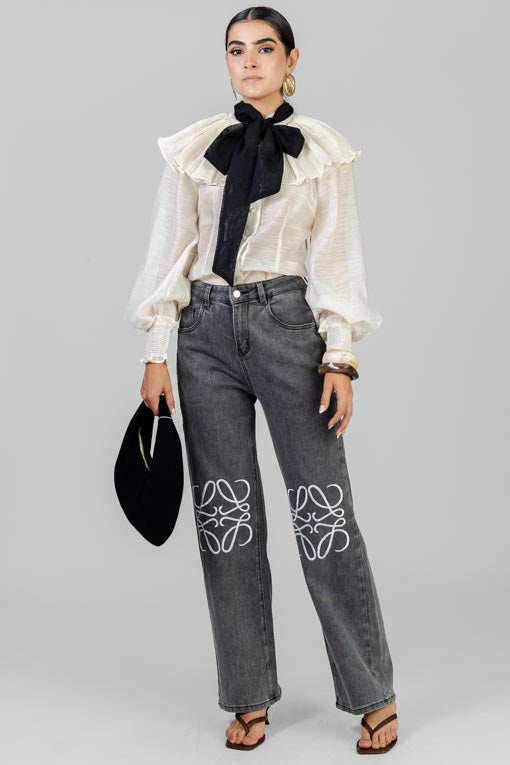 BLUSA LAZADA NEGRO
