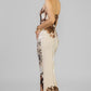 VESTIDO RECTO FLOR CAFE