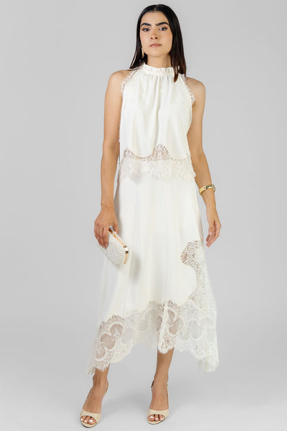 CONJUNTO BLANCO CON ENCAJE