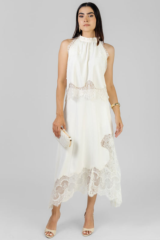 CONJUNTO BLANCO CON ENCAJE