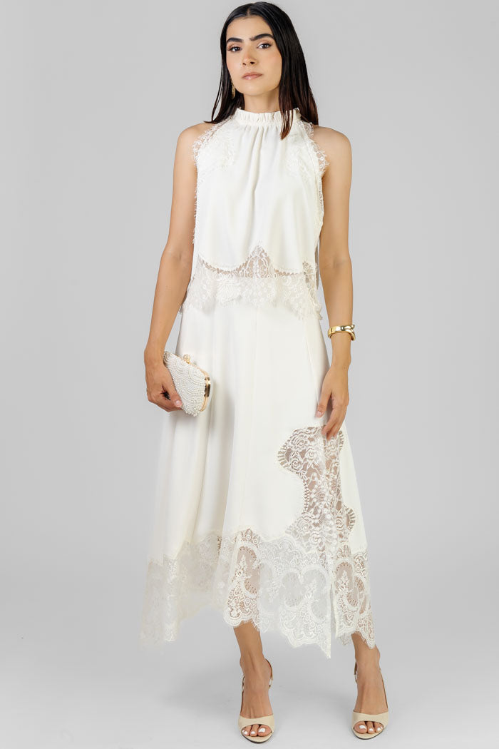 CONJUNTO BLANCO CON ENCAJE