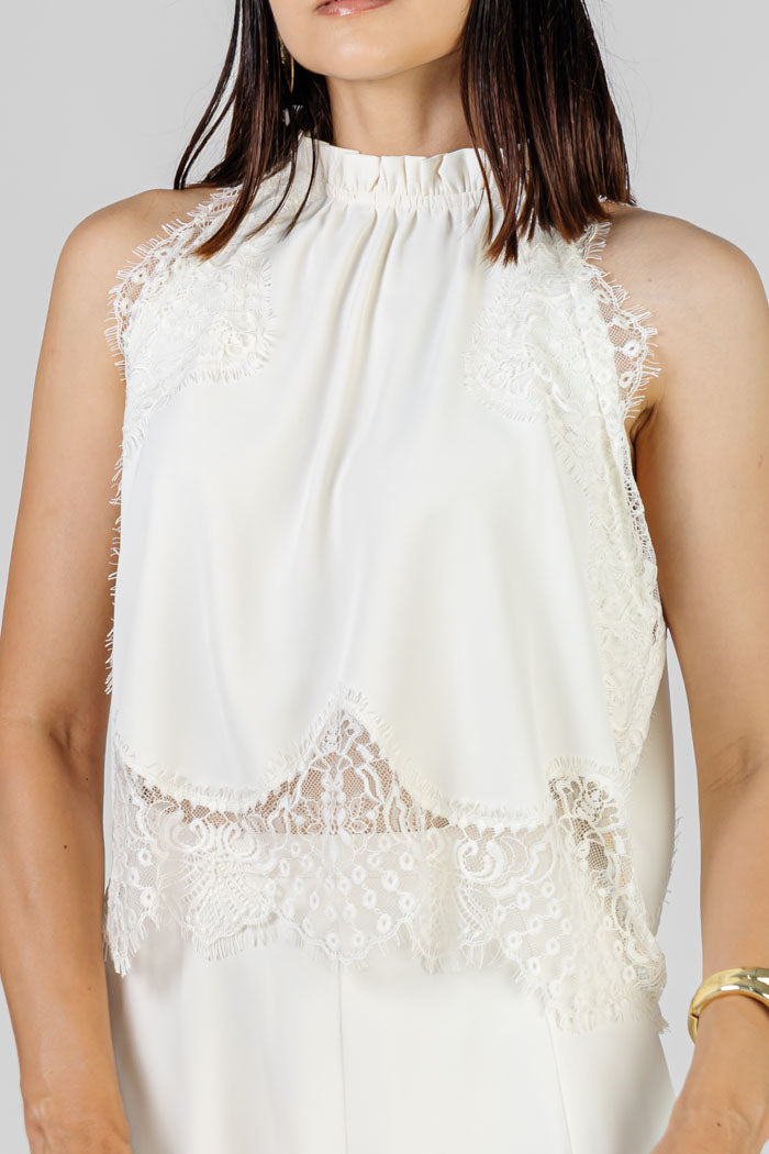 CONJUNTO BLANCO CON ENCAJE