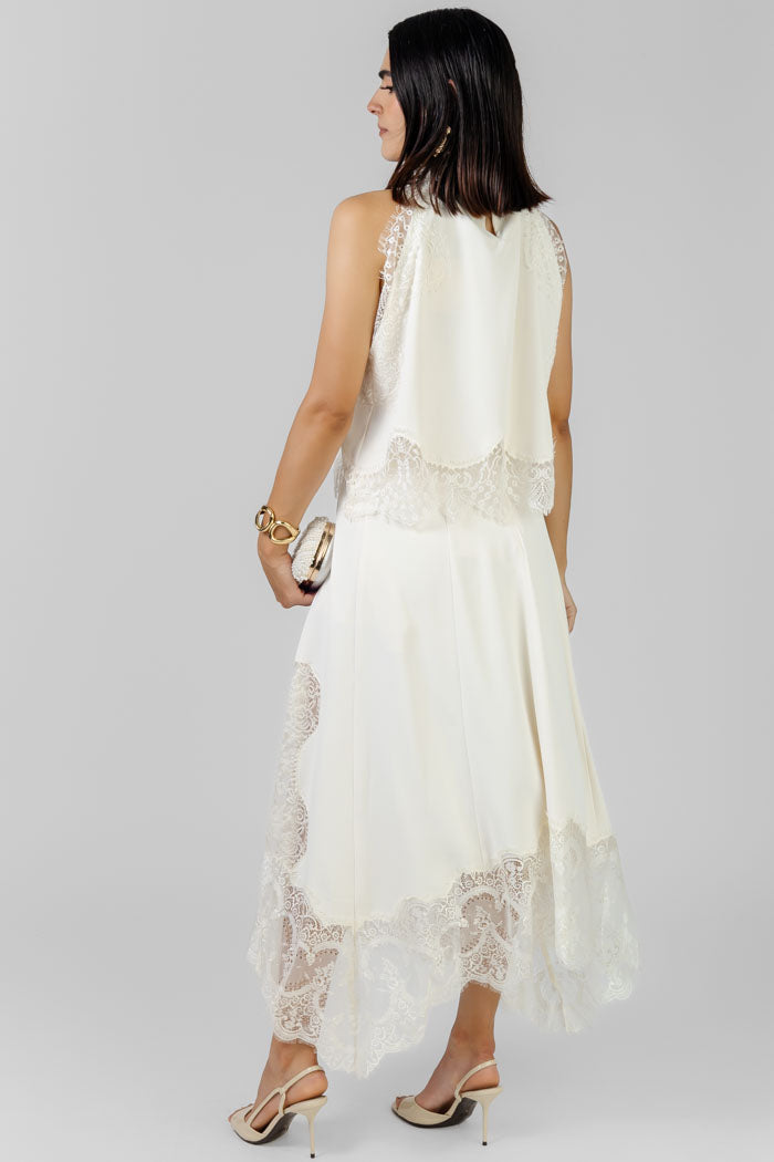 CONJUNTO BLANCO CON ENCAJE