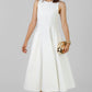 VESTIDO BLANCO MIDI ESTRUCTURADO