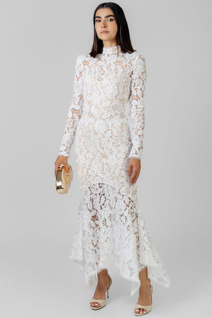 VESTIDO BLANCO DE ENCAJE