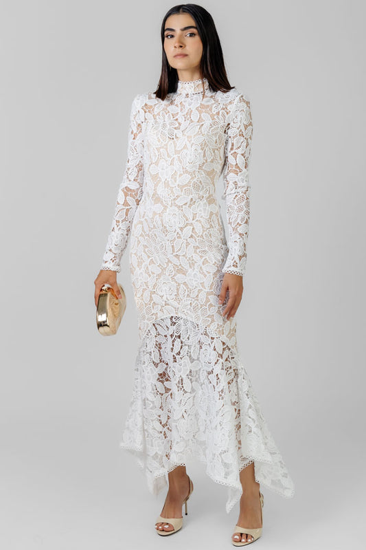 VESTIDO BLANCO DE ENCAJE