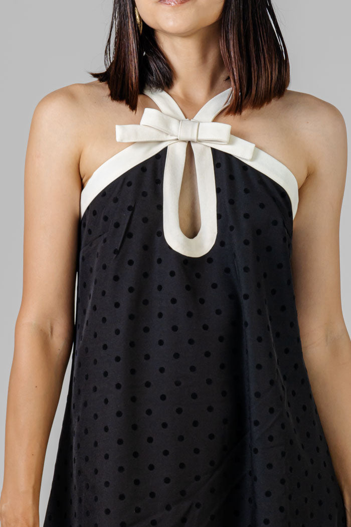 VESTIDO CORTO POLKA LAZO