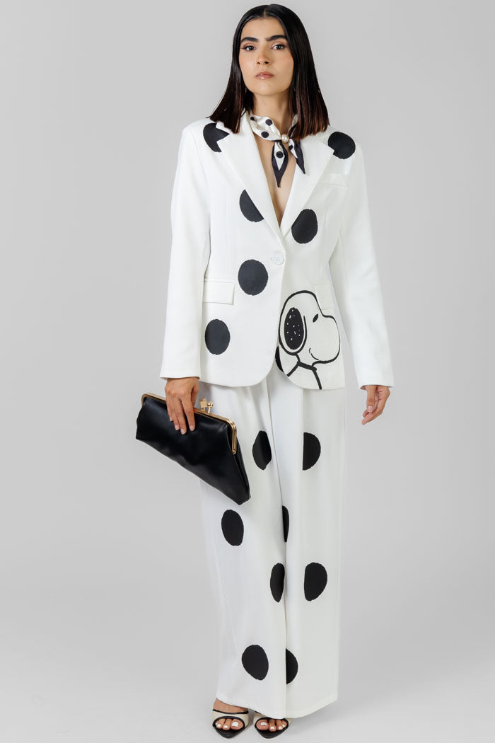 CONJUNTO BLANCO CON LUNARES