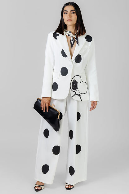 CONJUNTO BLANCO CON LUNARES