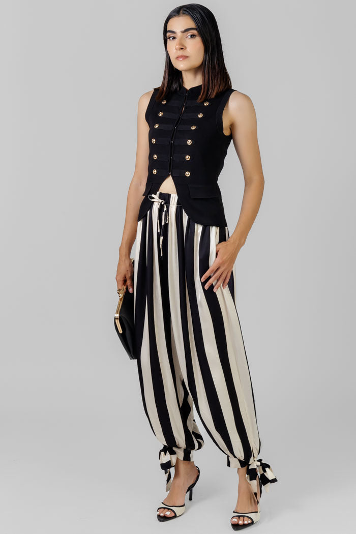 PANTALON RAYADO ANUDADO