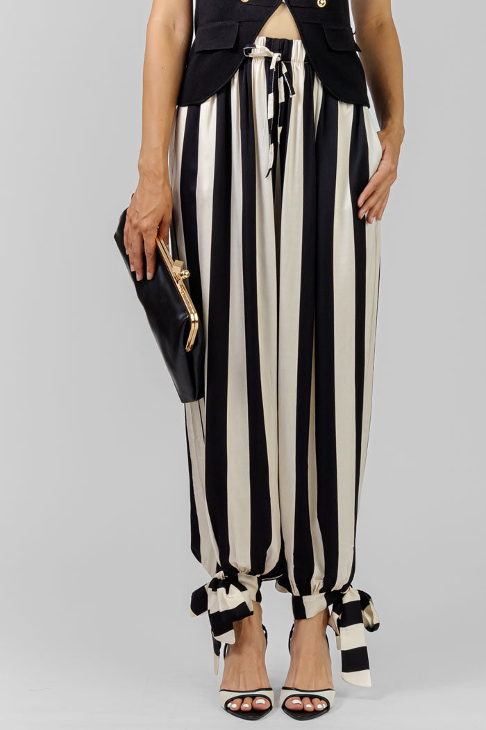 PANTALON RAYADO ANUDADO