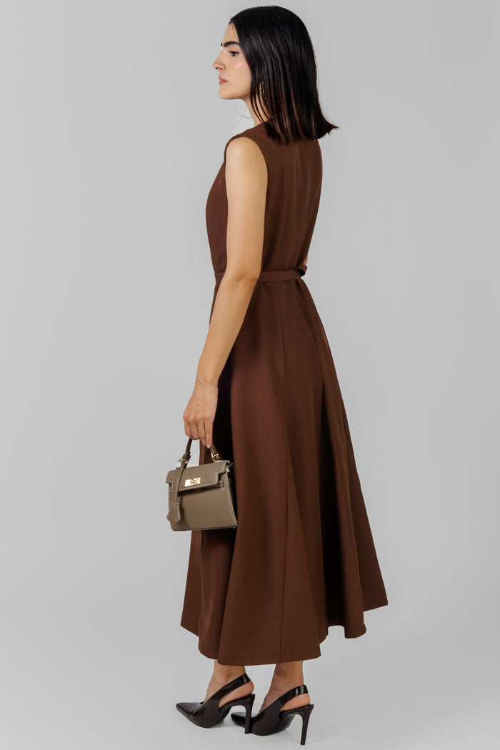 VESTIDO MIDI CINTURÓN