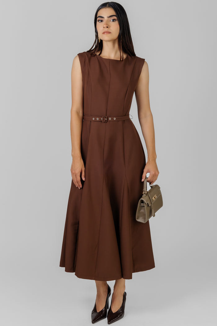VESTIDO MIDI CINTURÓN