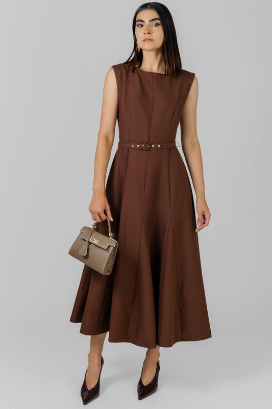 VESTIDO MIDI CINTURÓN