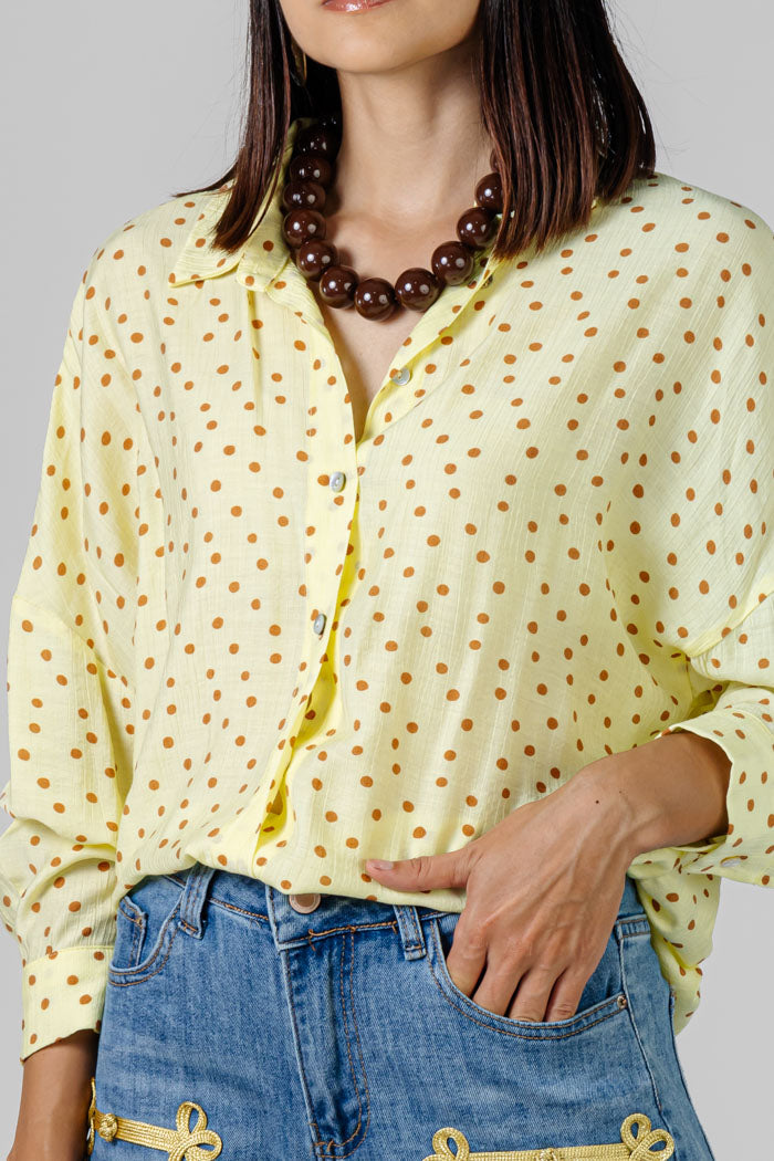 BLUSA AMARILLA LUNARES