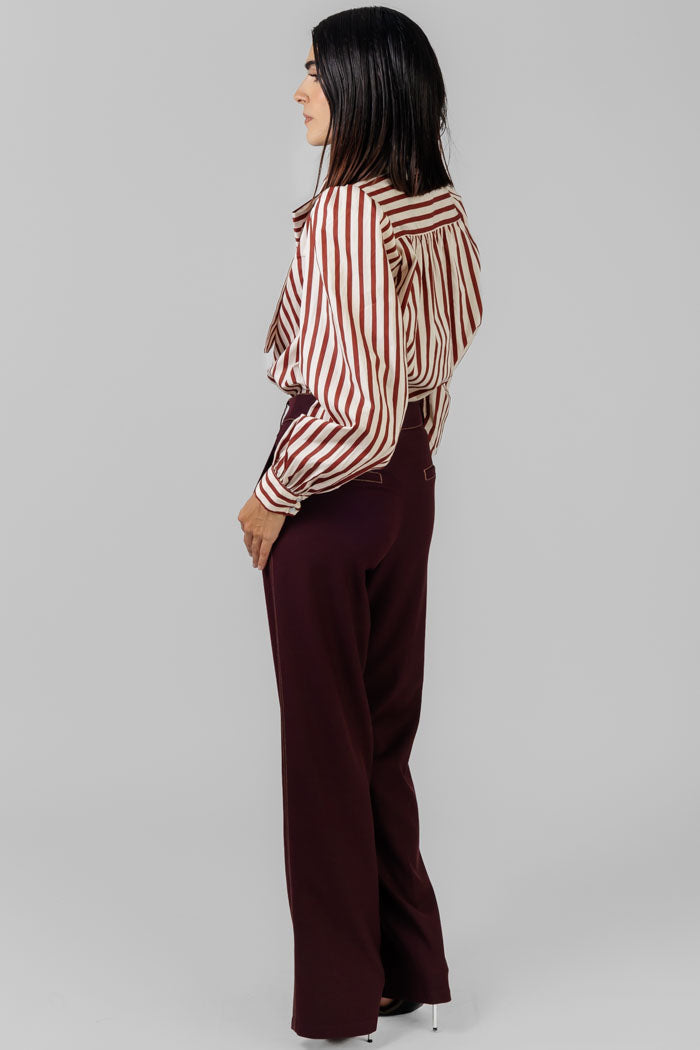 BLUSA ESTAMPADA CON LAZO