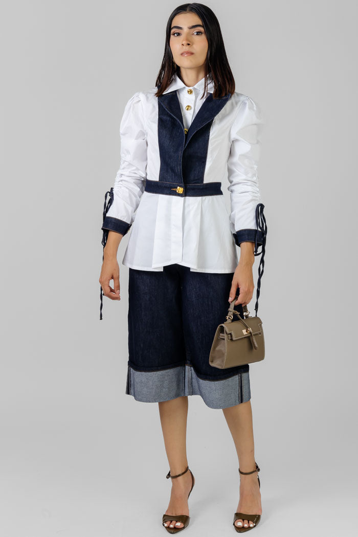 CONJUNTO BLANCO Y DENIM