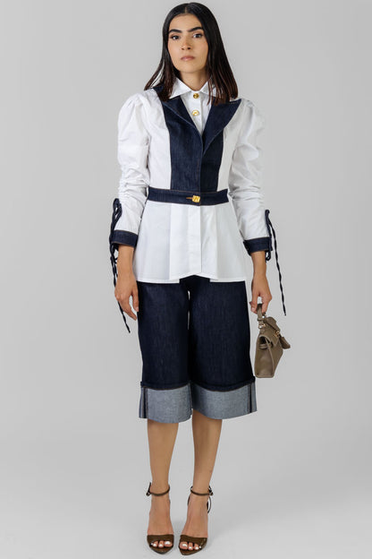 CONJUNTO BLANCO Y DENIM