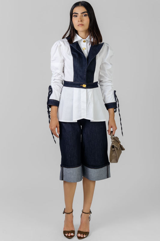 CONJUNTO BLANCO Y DENIM