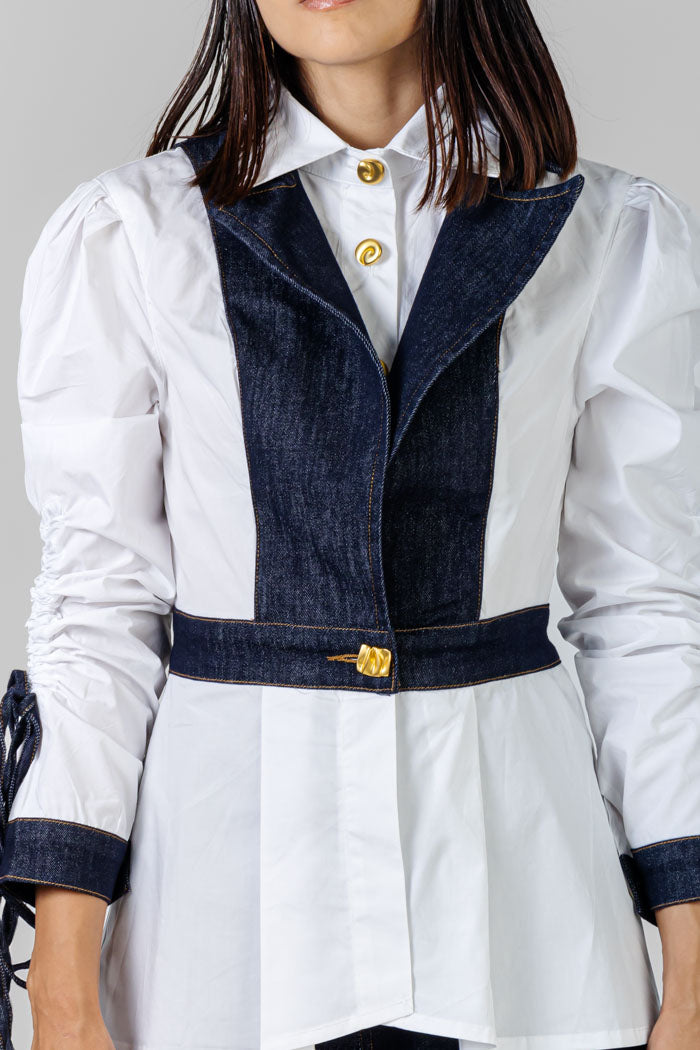 CONJUNTO BLANCO Y DENIM