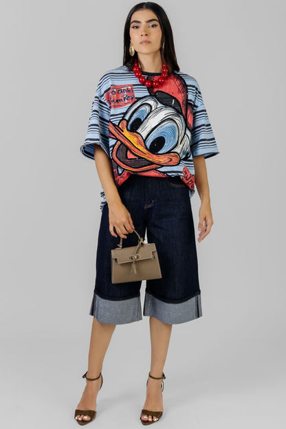 BLUSA ESTAMPADA OVERSIZE RAYAS