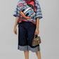 BLUSA ESTAMPADA OVERSIZE RAYAS