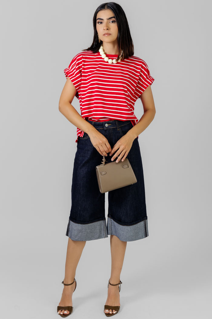 BLUSA RAYADA CUELLO REDONDO