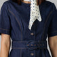 VESTIDO MIDI DE DENIM