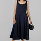 VESTIDO MIDI  AZUL MARINO
