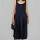 VESTIDO MIDI  AZUL MARINO
