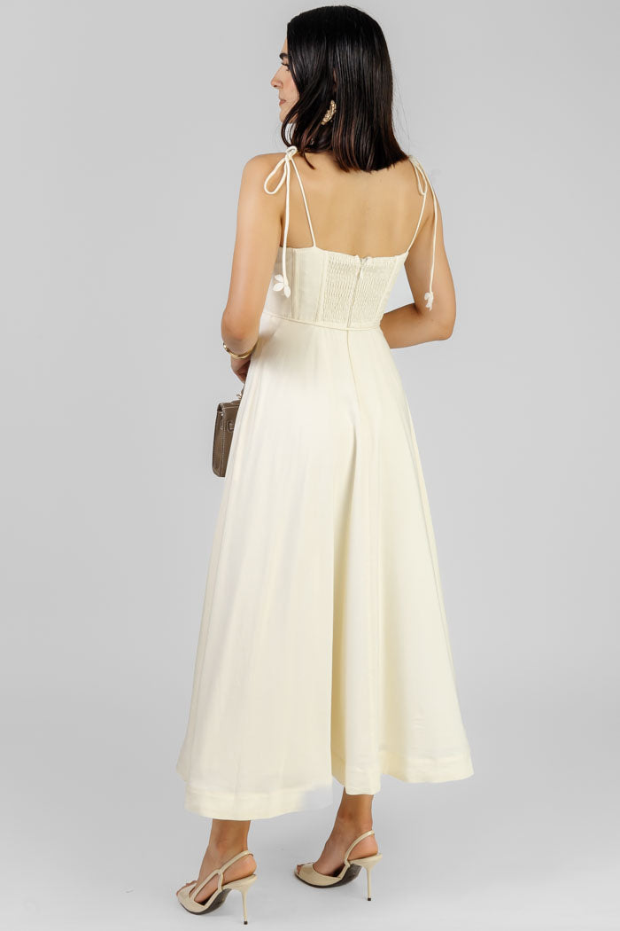 VESTIDO MIDI ESTILO CORSET