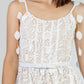 VESTIDO CORTO ENCAJE FLORAL