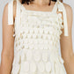 VESTIDO MIDI CON APLIQUES