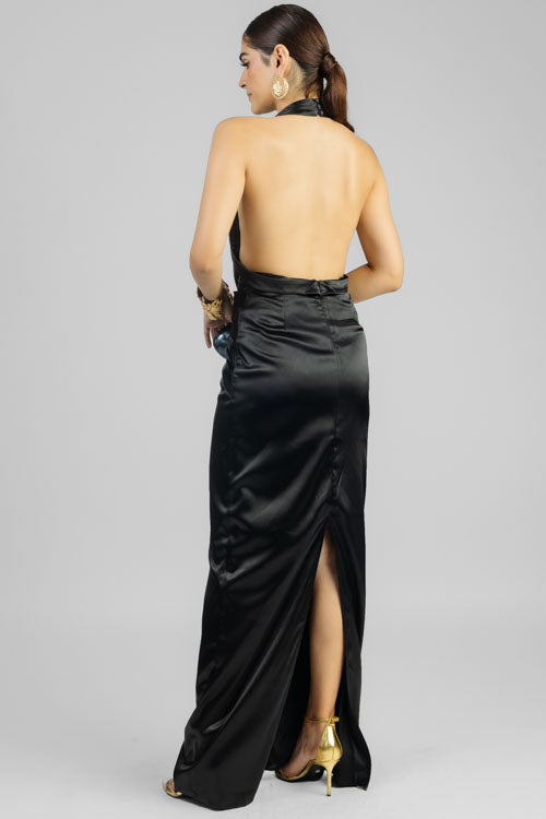 VESTIDO SATIN NEGRO