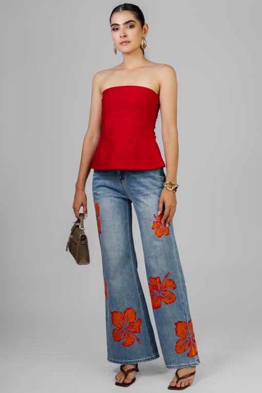 PANTALON FLORAL TROPICAL