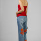 BLUSA STRAPLESS ROJA