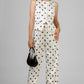 CONJUNTO CHALECO BEIGE POLKA