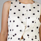 CONJUNTO CHALECO BEIGE POLKA