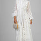 VESTIDO HOJAS BLANCAS