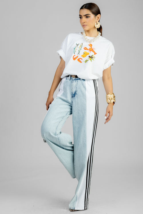 PANTALON FRANJA BLANCA