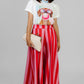 PANTALON RAYADO ANCHO ELEGANTE